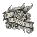hustle e humble tattoo design idea