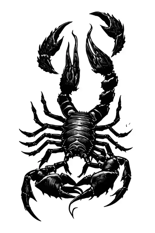 Scorpio and a Sagittarius creepy tattoo design idea