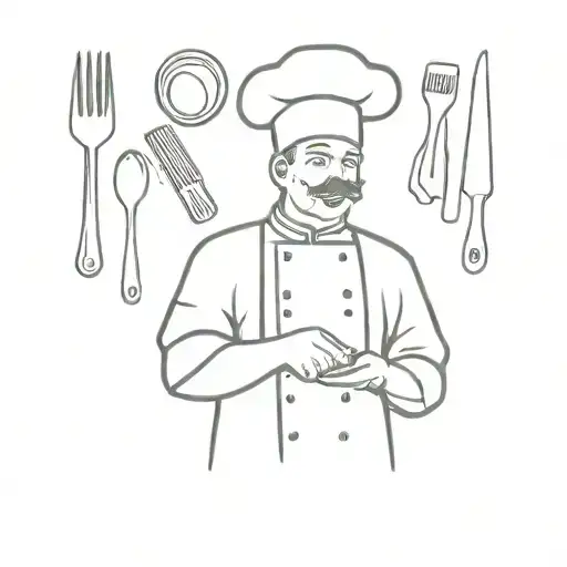 chef cooking themed tattoo tattoo design idea
