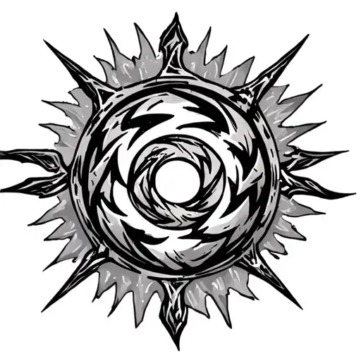 curse mark symbol tattoo inspired by Naruto tattoo design idea