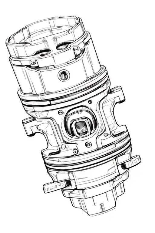 diesel pistons and turbo tattoo design idea