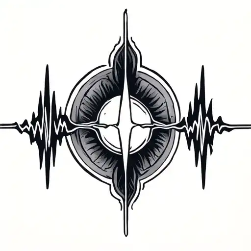 ekg tattoo design idea