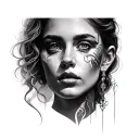 Double Face tattoo design idea