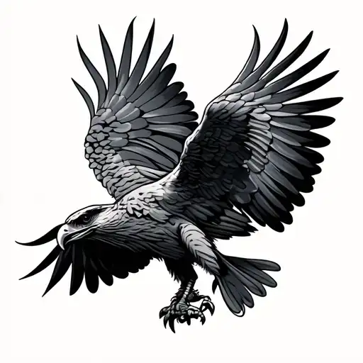 Buzzard tattoo design idea