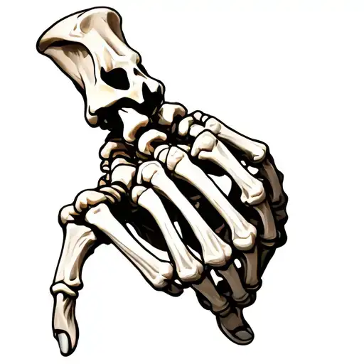 skeleton hand tattoo design idea