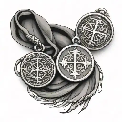 Saint Benedict Medal with Knights Templar tattoo design idea
