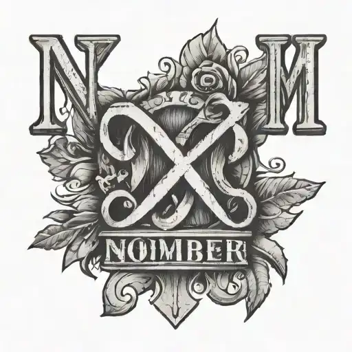 ROMAN NUMERAL FOR NOVEMBER 2 1987 WITH INIFINITY tattoo design idea
