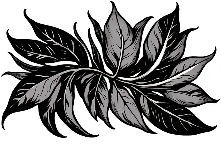"Yahweh Yoah" OLIVE LEAF tattoo design idea