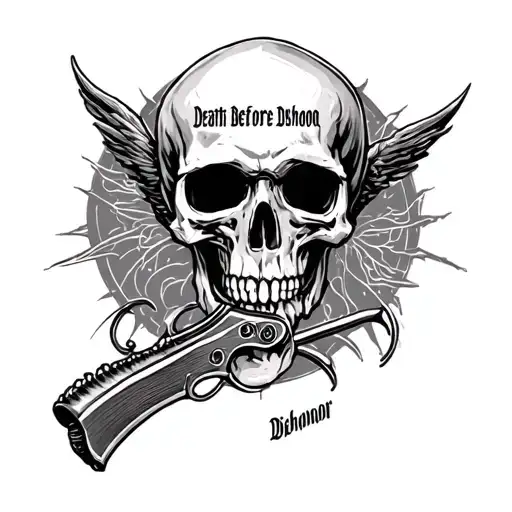 Death Before Dishonor  tattoo design idea