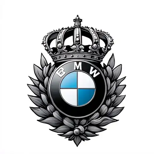 Royal BMW logo tattoo design idea