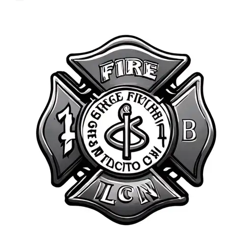 Fire department and medicin combined tattoo design idea
