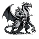 Saint George dragon slayer tattoo design idea