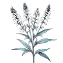 lupine flowers tattoo design idea