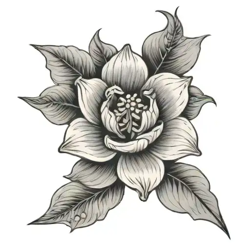 jade flower tattoo design idea