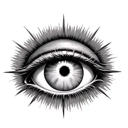 solar wheel odins eye tattoo design idea