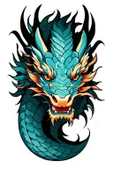 dragon head tattoo design idea