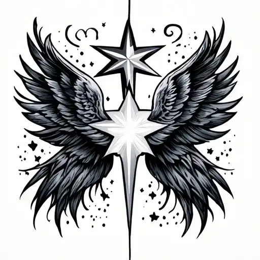 My sisters protector & shining star tattoo design idea