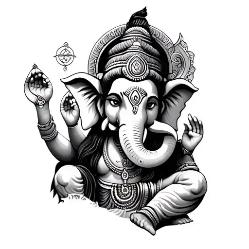 Ganesh God mahadev ji and ram ji tattoo design idea