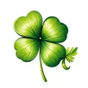 5 Leaf Clover tattoo design idea
