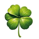 5 Leaf Clover tattoo design idea
