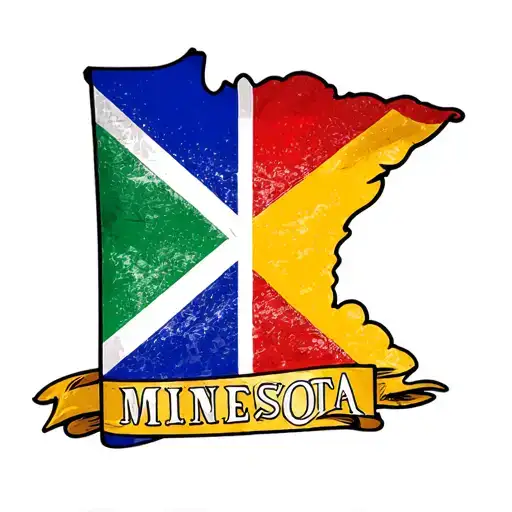 Minnesota Pride flag tattoo design idea