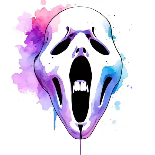 Scream mask tattoo design idea