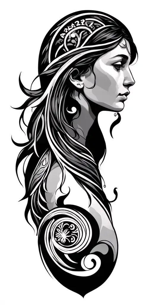 Zodiac sign Gemini tattoo design idea