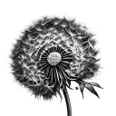 dandelion flower tattoo design idea