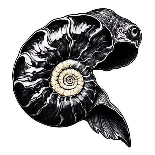 Ammonite tattoo design idea