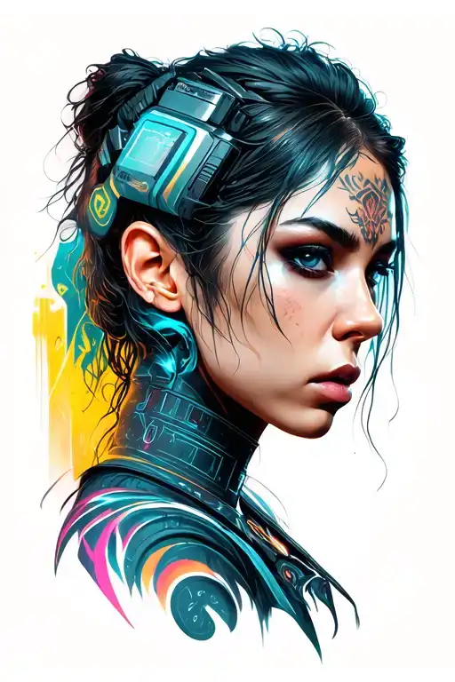 Cyberpunk 2077 tattoo design idea