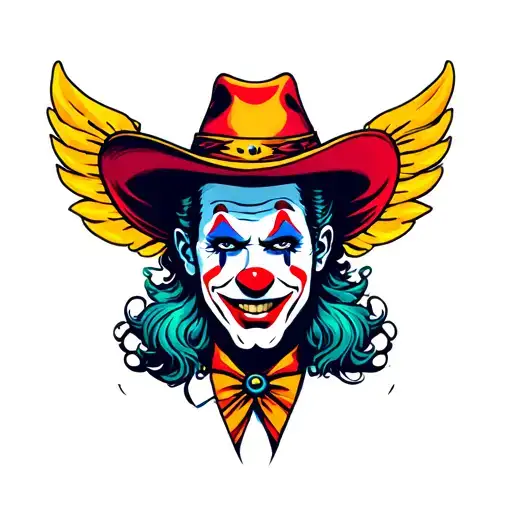 sexy rodeo clown man tattoo design idea
