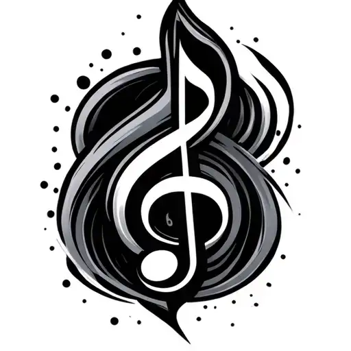 music note and turbo  tattoo design idea