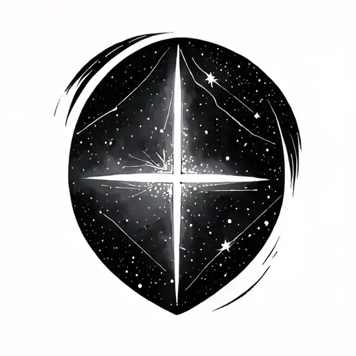 Southern Cross constellation rising tattoo design idea