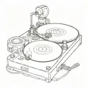 cdj cartoon style illustration tattoo design idea