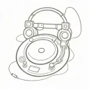 cdj cartoon style illustration tattoo design idea