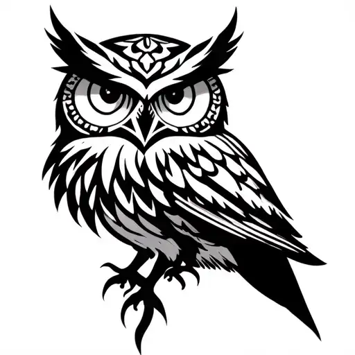 night elf world of warcraft owl tattoo design idea