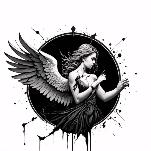 Broken Angel tattoo design idea