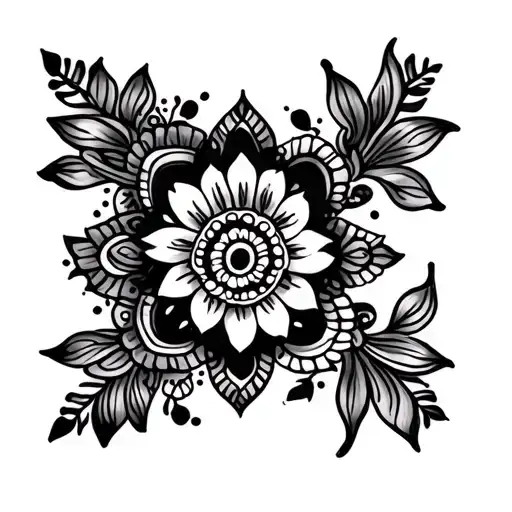 Mehndi tattoo design idea