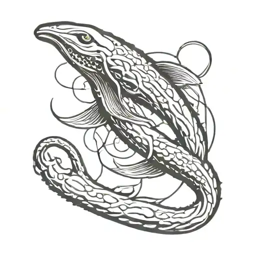 leviathan bible tattoo design idea