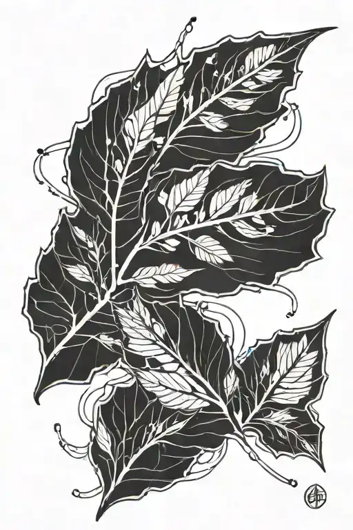 Leaf tattoo flashes tattoo design idea