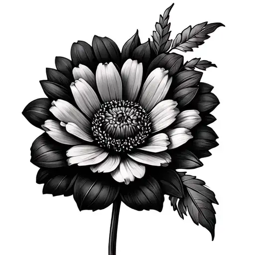 September And April Birth Flower tattoo design idea