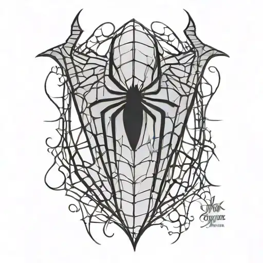 spiderman logo tattoo design idea