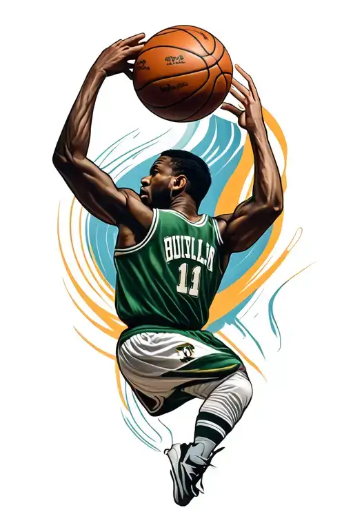 Hoopers and ball transforming tattoo design idea