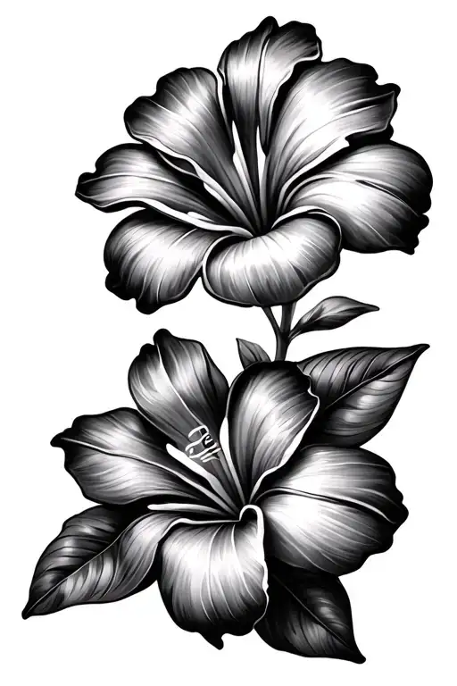 Do a Hawaiian flower with the namesDewanda,Edward,Joshua, Jawanda, Stephanie And with a broken petal put Edwin 9-25-24 tattoo design idea