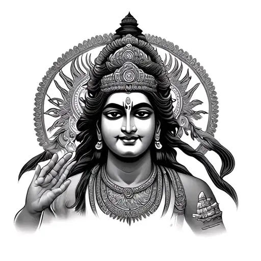 🕉️ And Trisul and Hanuman Gada tattoo design idea