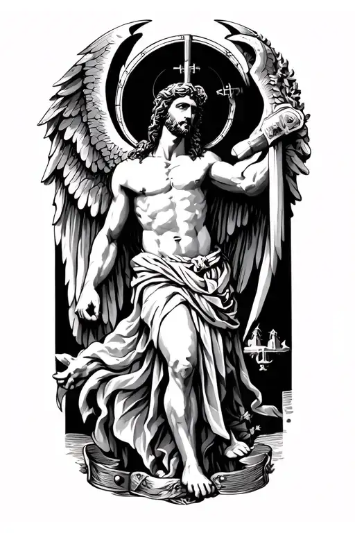 saint raphael upper arm tattoo tattoo design idea