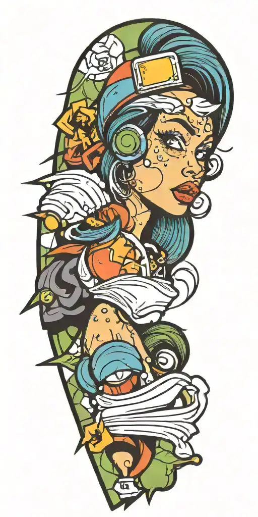 comic panel styled tattoo tattoo design idea