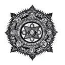 Devi durga yantra tattoo design idea