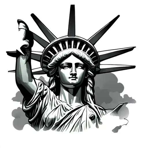 Lady Liberty tattoo design idea