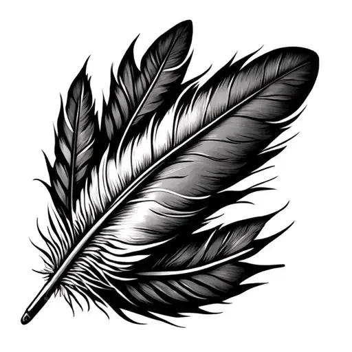 "D'Andrey " Indian Feather tattoo design idea